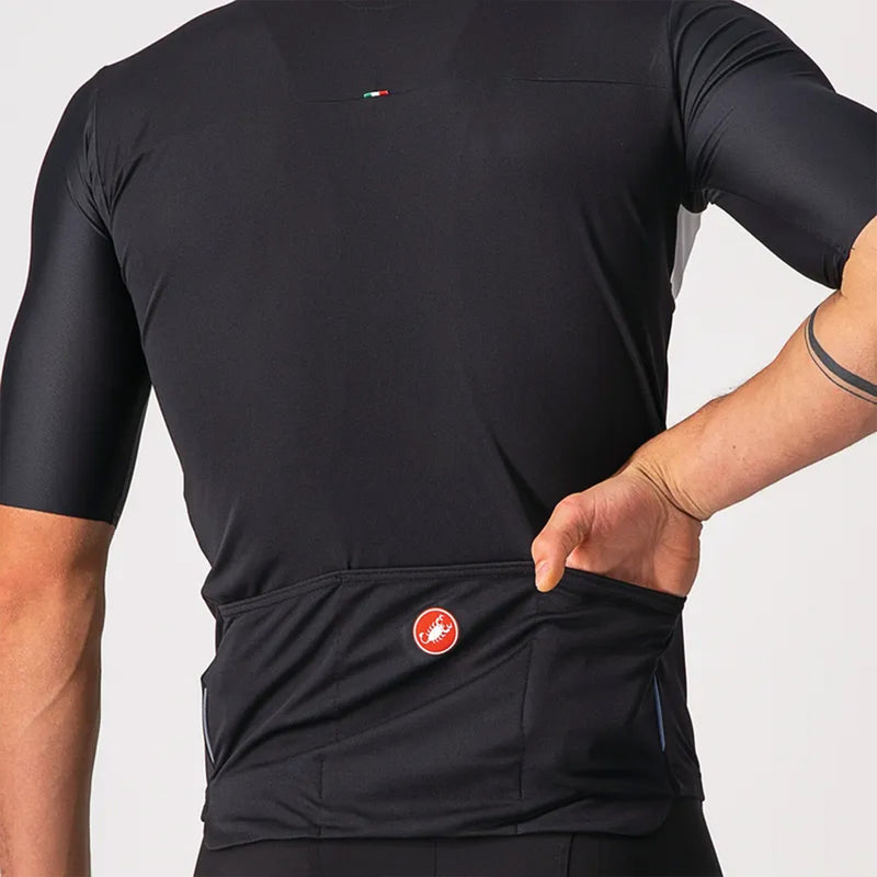 Castelli Prologo 7 Jersey Light Black/Silver Gray