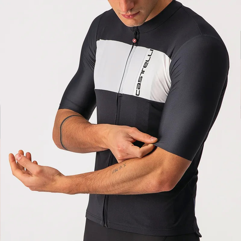 Castelli Prologo 7 Jersey Light Black/Silver Gray