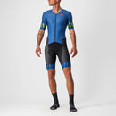 Castelli TRI Suit Free Sanremo 2 Suit Short Sleeve Cobalt Blue/Electric Lime