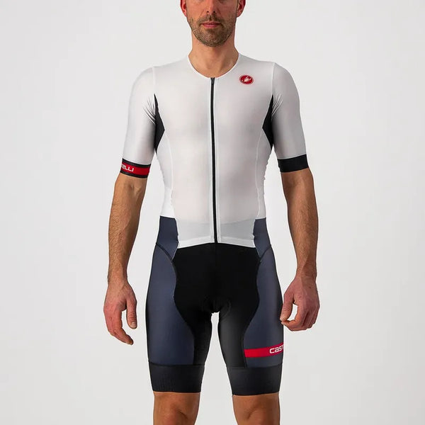 Castelli TRI Suit Free Sanremo 2 Suit Short Sleeve White / Black