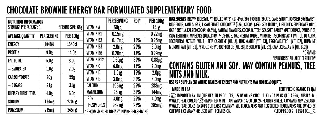 Clif Bar Chocolate Brownie