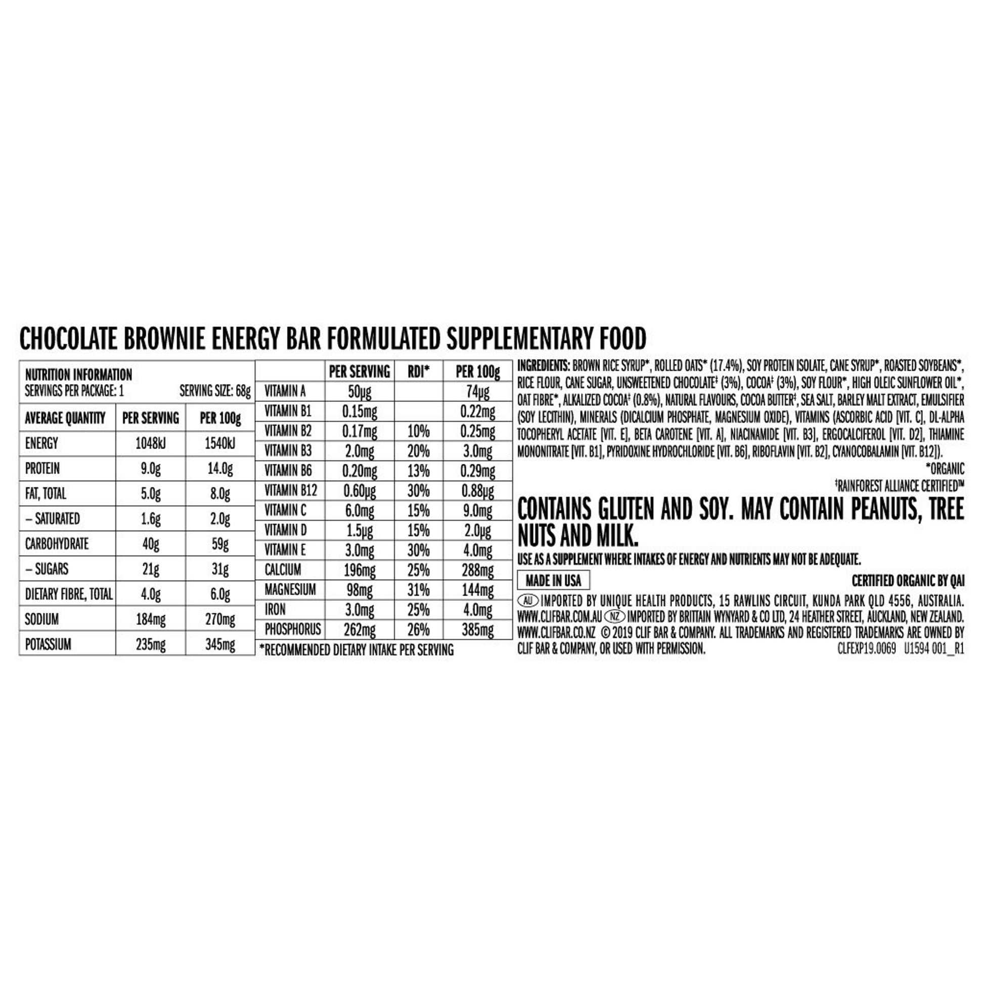 Clif Bar White Chocolate Macadamia Nut