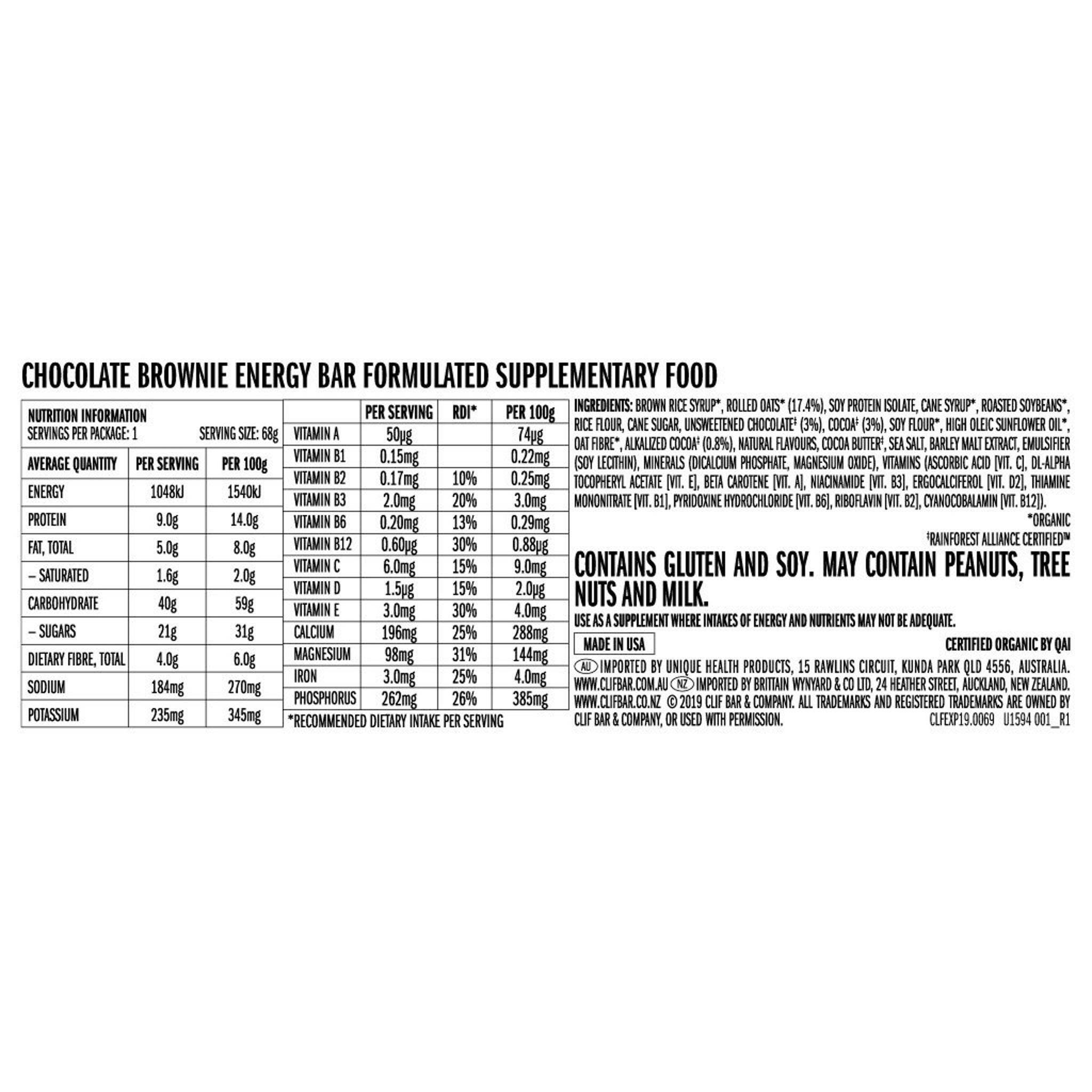 Clif Bar White Chocolate Macadamia Nut