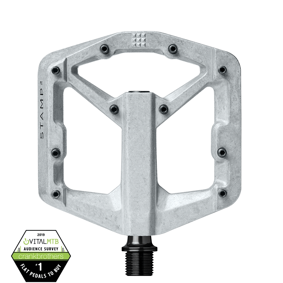 Crankbrothers Pedal Stamp 2 Small Raw Silver V2