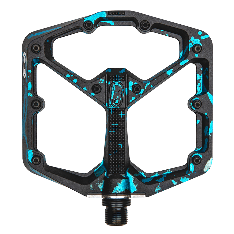 Crankbrothers Pedal Stamp 7 Large Splatter Paint Blue
