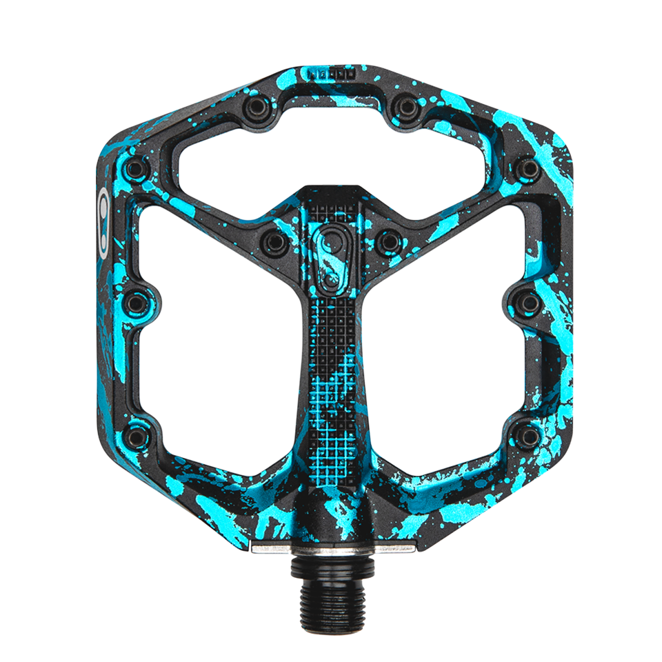 Crankbrothers Pedal Stamp 7 Small Splatter Paint Blue