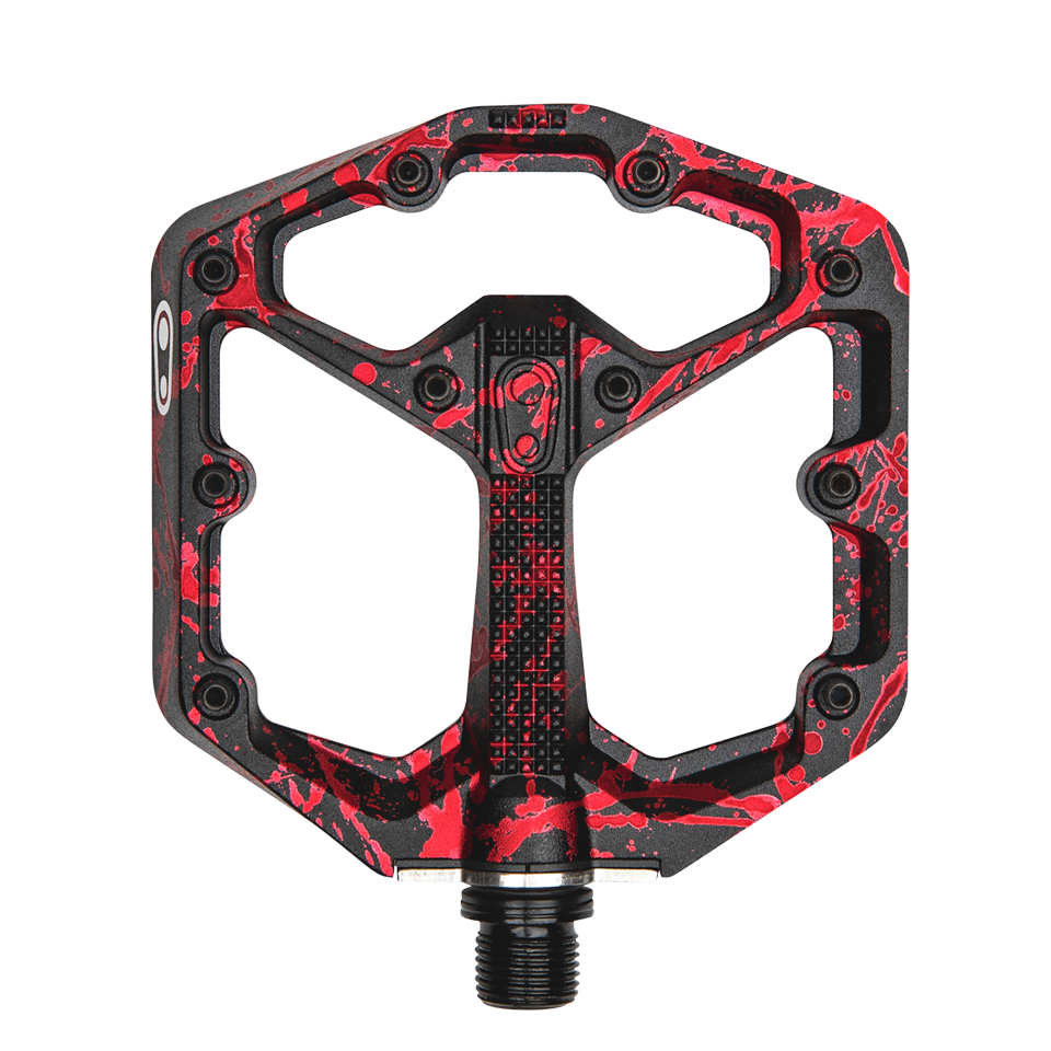 Crankbrothers Pedal Stamp 7 Small Splatter Paint Red