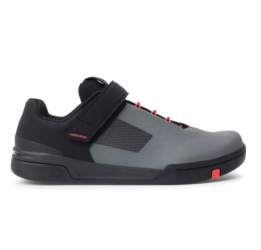 Crankbrothers Shoes Stamp Speedlace Grey / Red - Black outsole