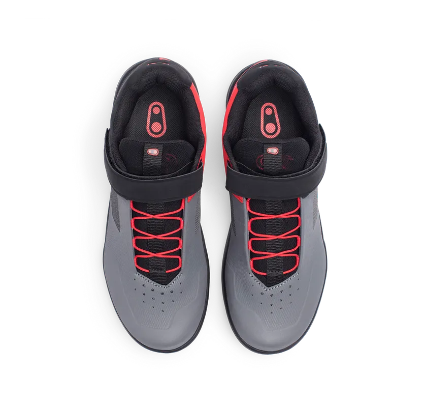 Crankbrothers Shoes Stamp Speedlace Grey / Red - Black outsole