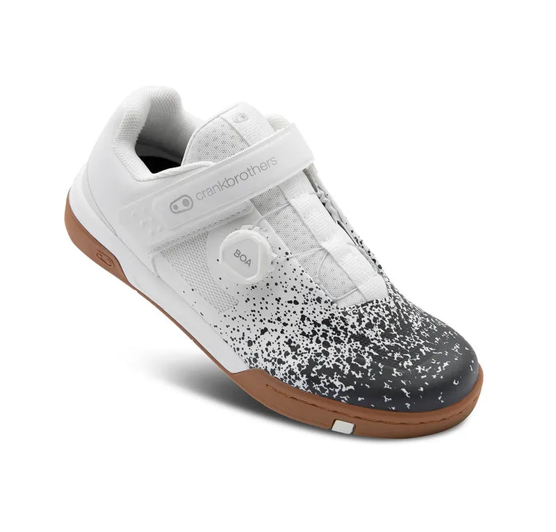Crankbrothers Shoes Stamp Boa White / Black Splatter - Gum outsole