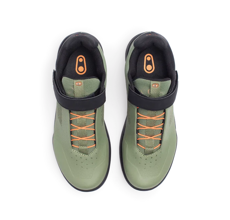 Crankbrothers Shoes Stamp Speedlace Green / Orange - Black outsole