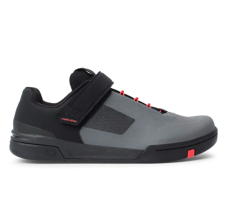 Crankbrothers Shoes Stamp Speedlace Grey / Red - Black outsole