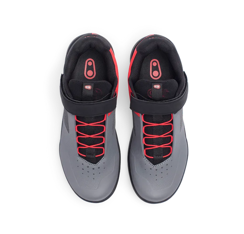 Crankbrothers Shoes Stamp Speedlace Grey / Red - Black outsole