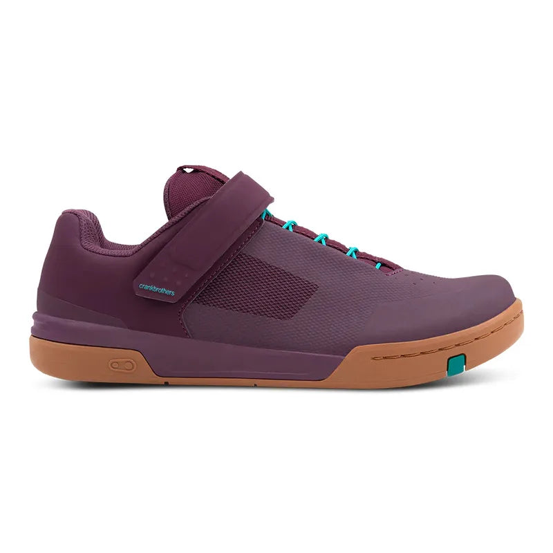 Crankbrothers Shoes Stamp Speedlace Purple / Teal Blue - Gum outsole