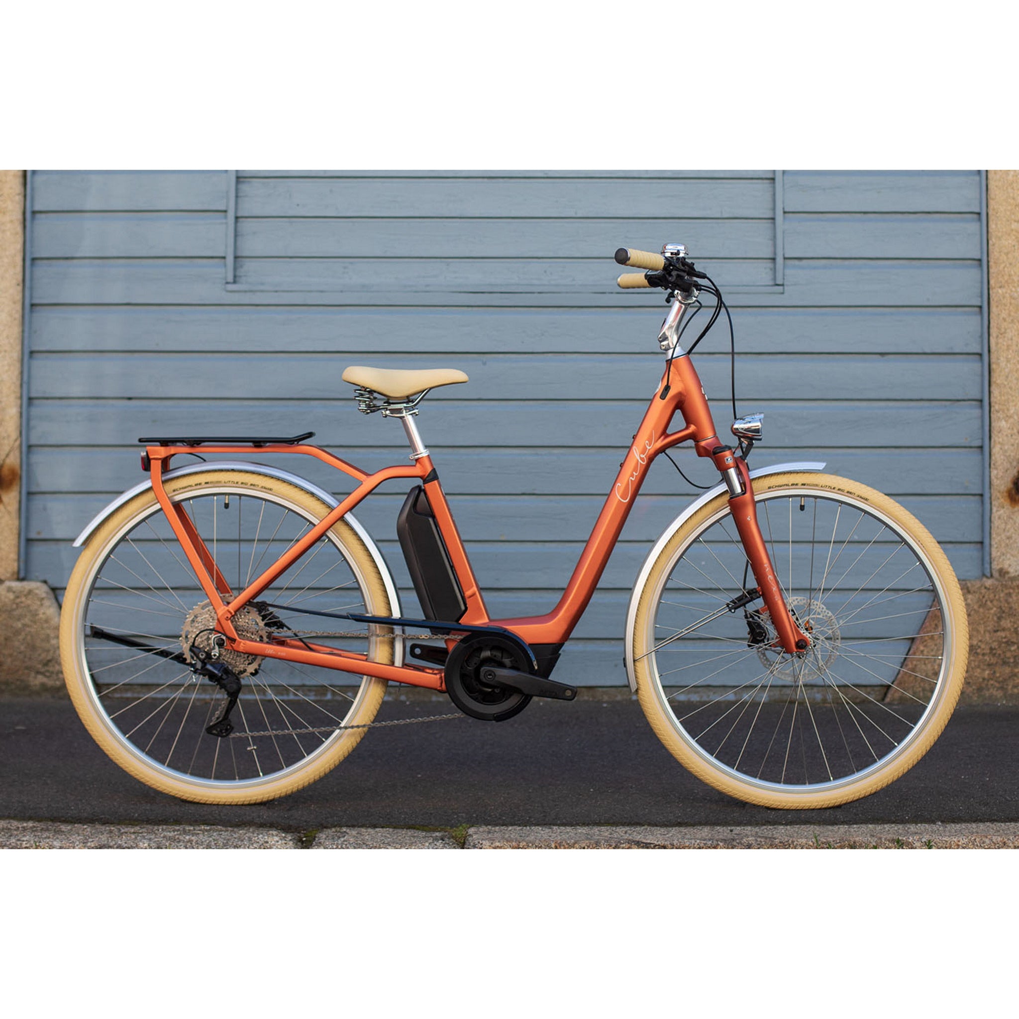 Cube Ella Ride Hybrid Electric Bike 400wh Battery Rusty Orange 'n' Gre –