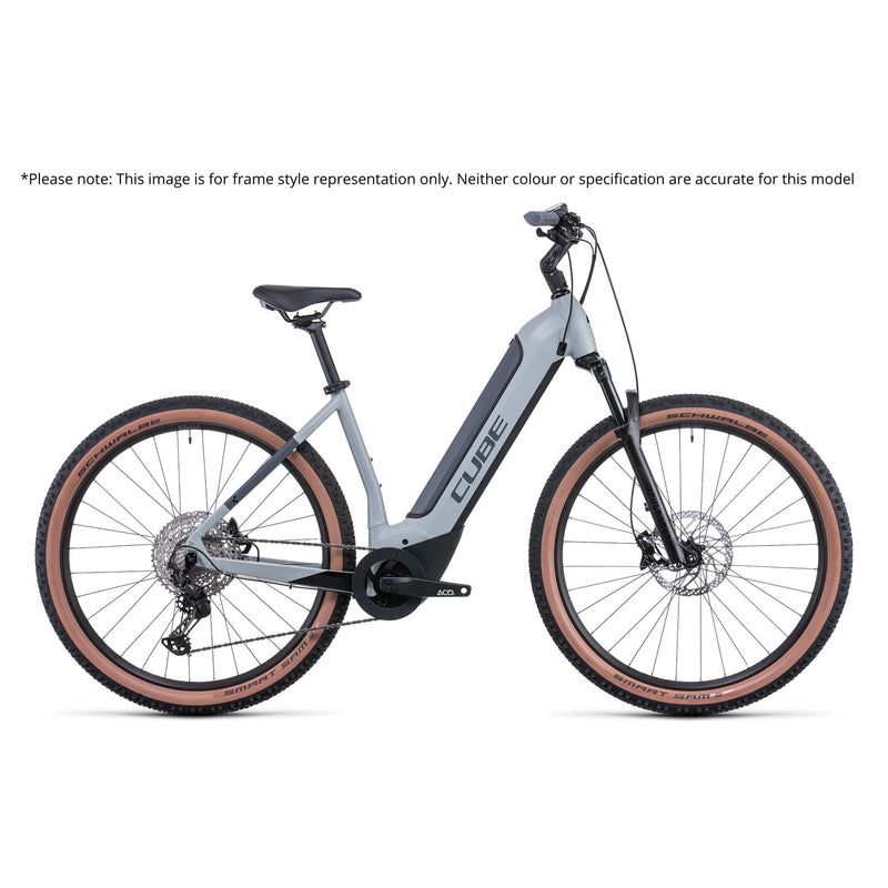 Cube Reaction Hybrid Pro Electric Mountain Bike Easy Entry Prisma Grey 'n' Red 625Wh Battery