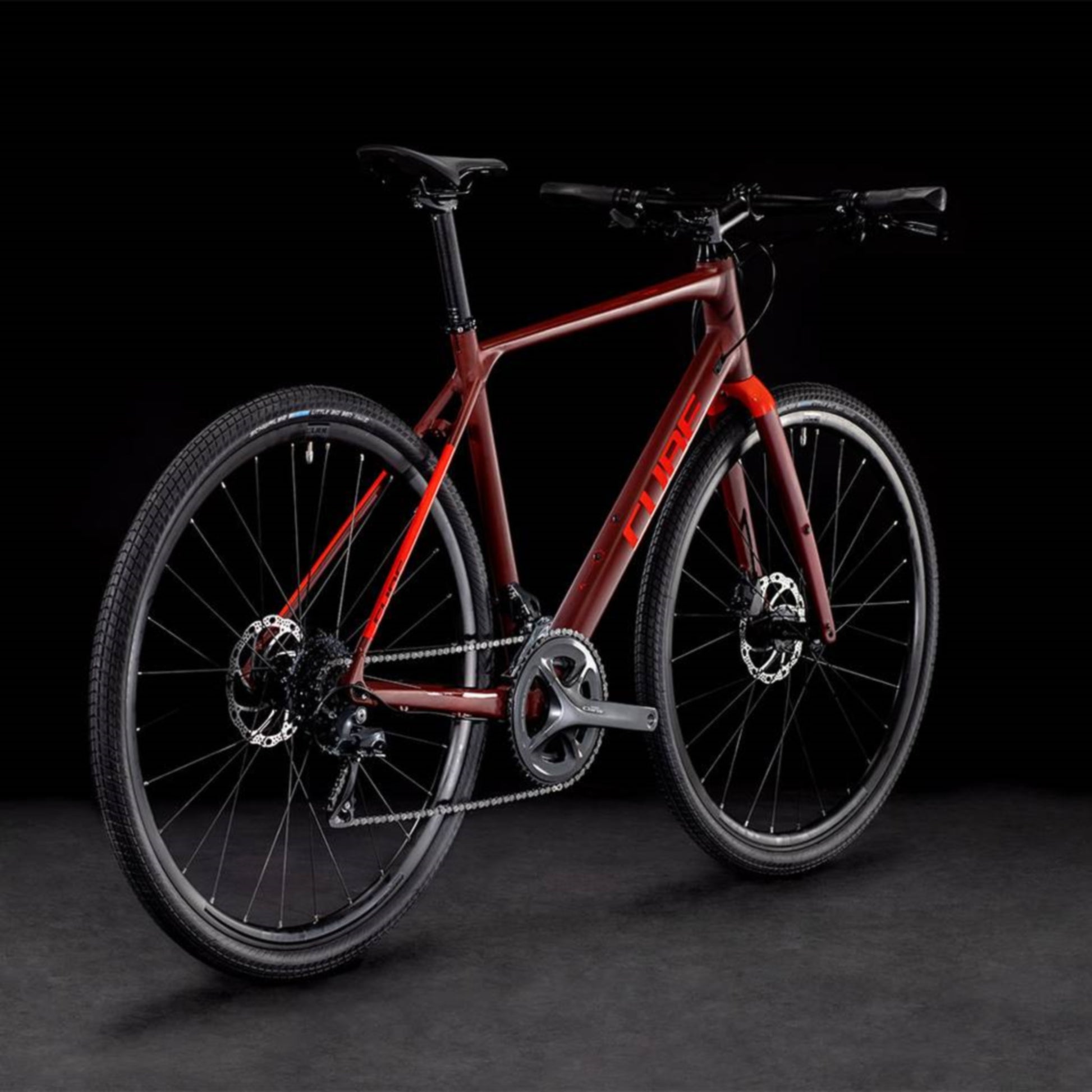 cube sl road gravel bike Cube SL Road Commuter/Trekking Bike Darkred 'n' Red – 99bikes.co.nz