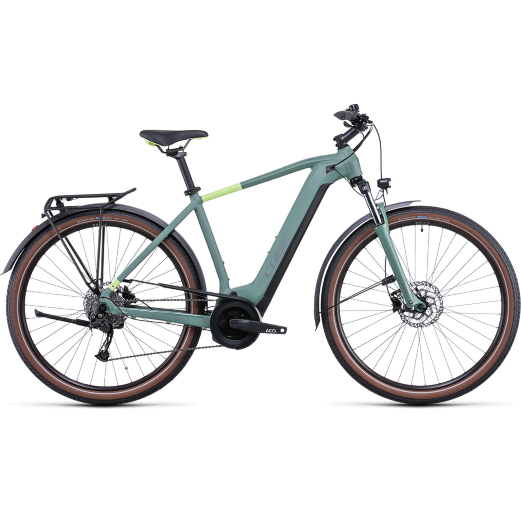 Cube Touring Hybrid One 500 Electric Bike Green 'n' Sharp Green