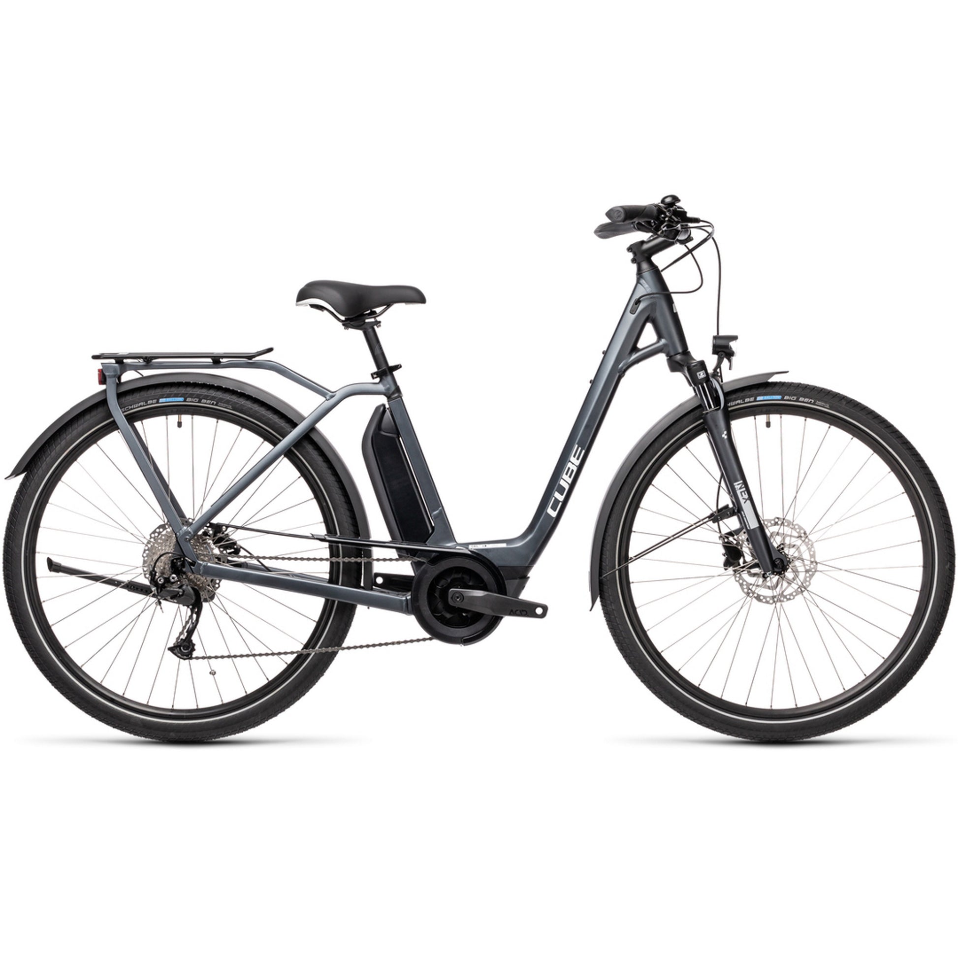 Cube Town Sport Hybrid One Easy Entry Electric Bike 400wh Battery Irid –