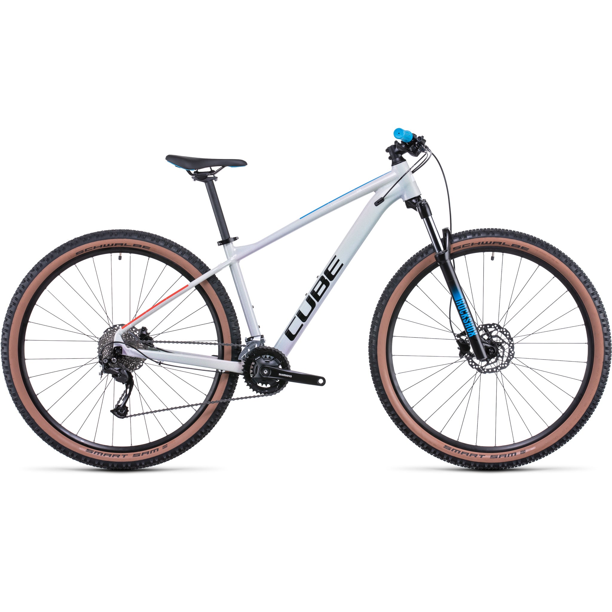 Cube Aim SL Hardtail Mountain Bike Prismagrey n Blue n Red