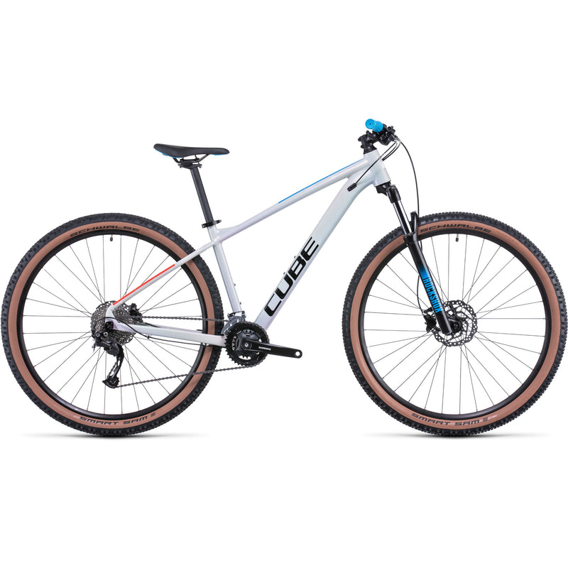 Cube Aim SL Hardtail Mountain Bike Prismagrey 'n' Blue 'n' Red