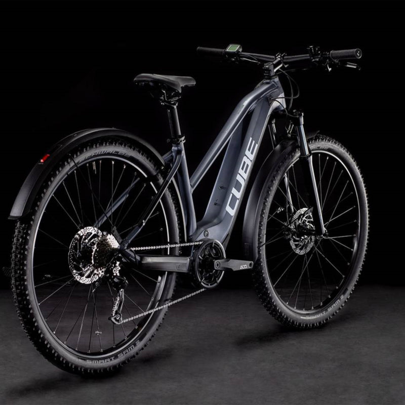 Cube Reaction Hybrid Performance 500 Allroad Electric Bike 504Wh Battery Metallic Grey 'n' White Trapeze