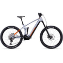 Cube Stereo Hybrid 160 HPC SL Electric Enduro Bike 750Wh Battery Polar Silver and Orange