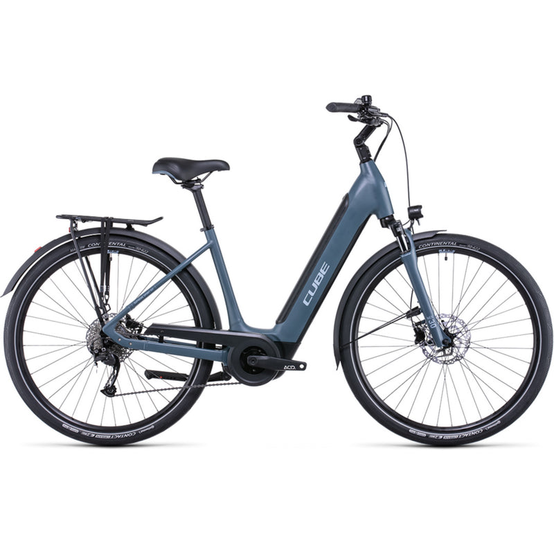 Cube Supreme Sport Hybrid One 400 Easy Entry Electric Bike 400Wh Battery Grey blue 'n' Blue