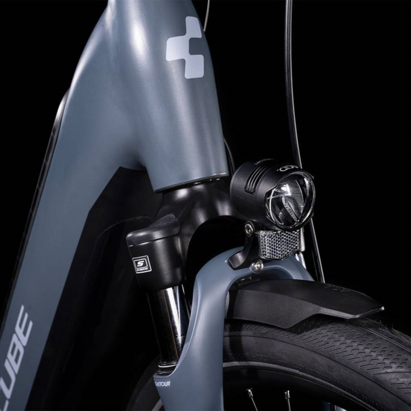 Cube Supreme Sport Hybrid One 400 Easy Entry Electric Bike 400Wh Battery Grey blue 'n' Blue