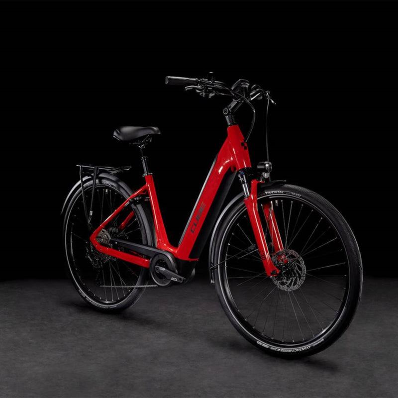 Cube Supreme Sport Hybrid Pro 500 Electric Bike 500Wh Battery Easy Entry Red 'n' Black