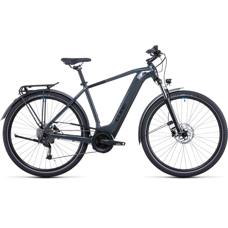 Cube Touring Hybrid One 500 Electric Bike Grey 'n' Blue 504Wh Battery