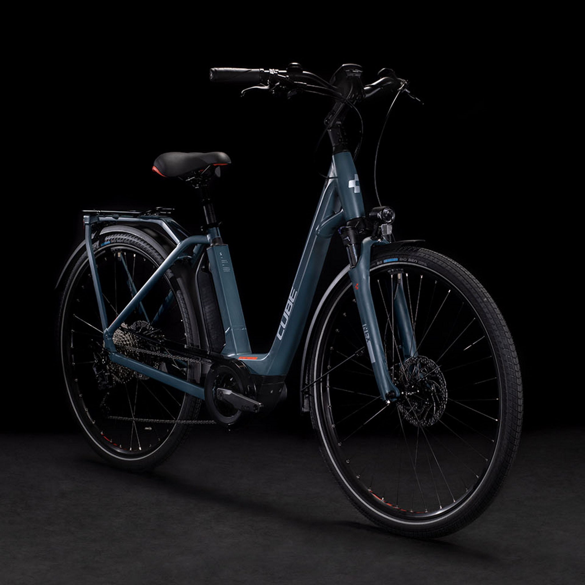 Cube Town Sport Hybrid Pro Easy Entry Electric Bike 500wh Battery Blue 99bikes .nz