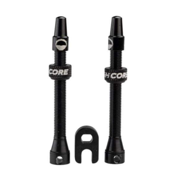 CushCore 55mm Tubeless Presta Valve Set Black