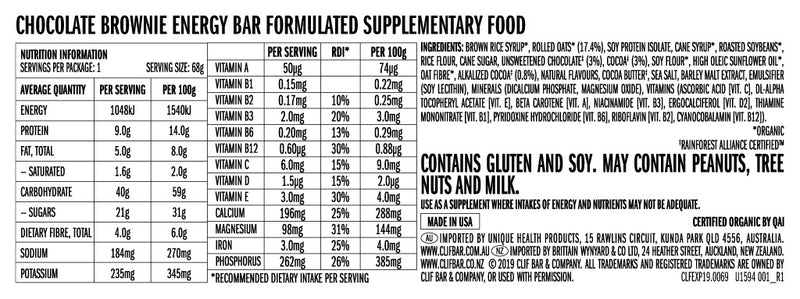 Clif Bar Hazelnut Butter Chocolate