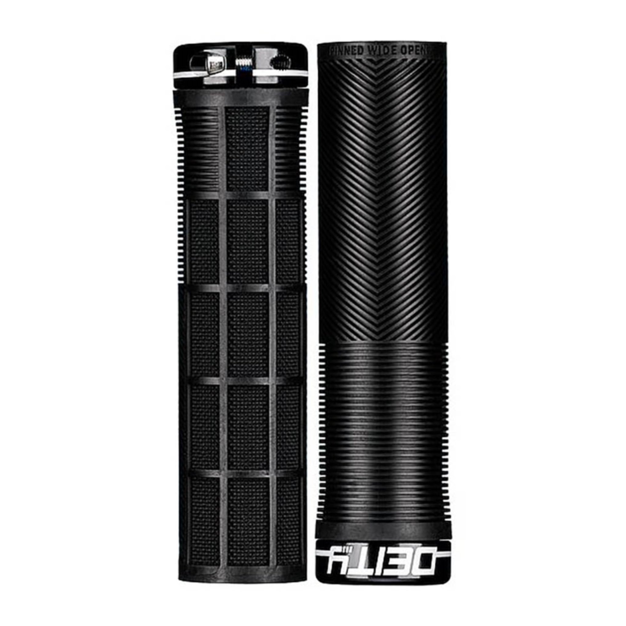 Deity Knuckleduster Lock-On Grips Black with Black Clamp