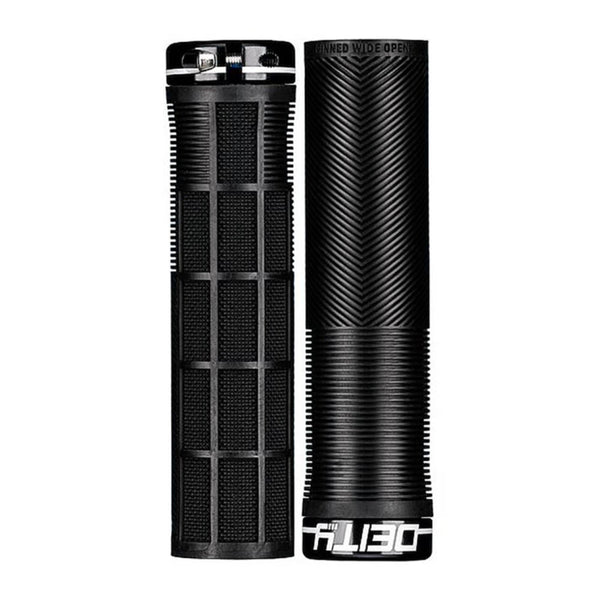 Deity Knuckleduster Lock-On Grips Black with Black Clamp