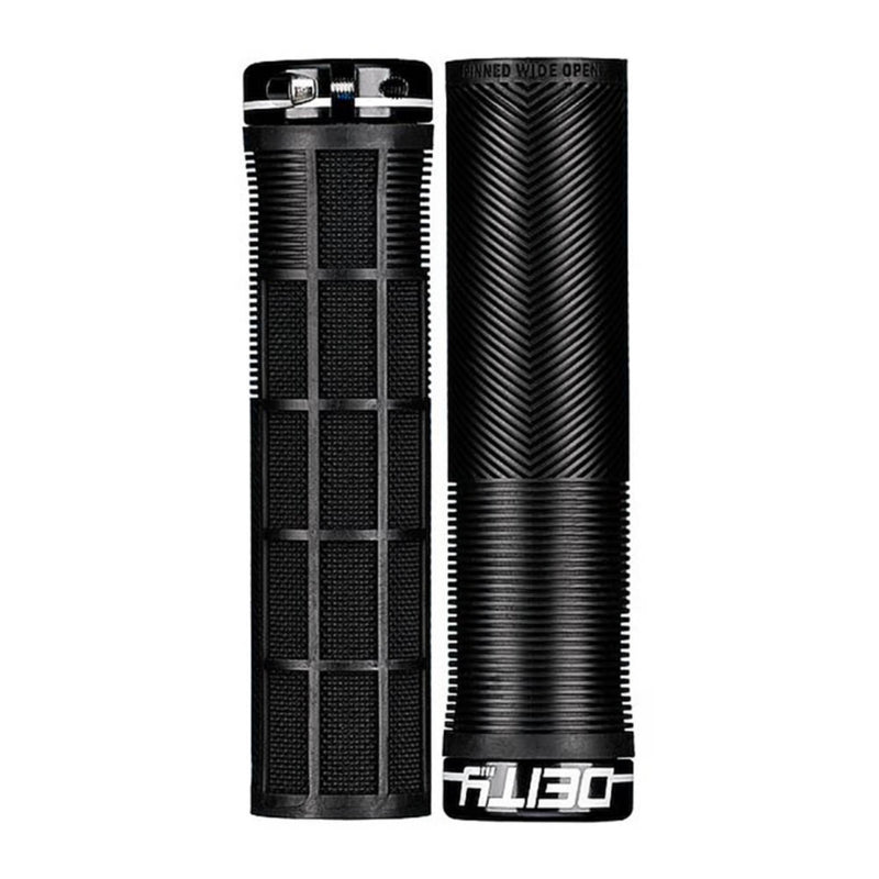 Deity Knuckleduster Lock-On Grips Black with Black Clamp