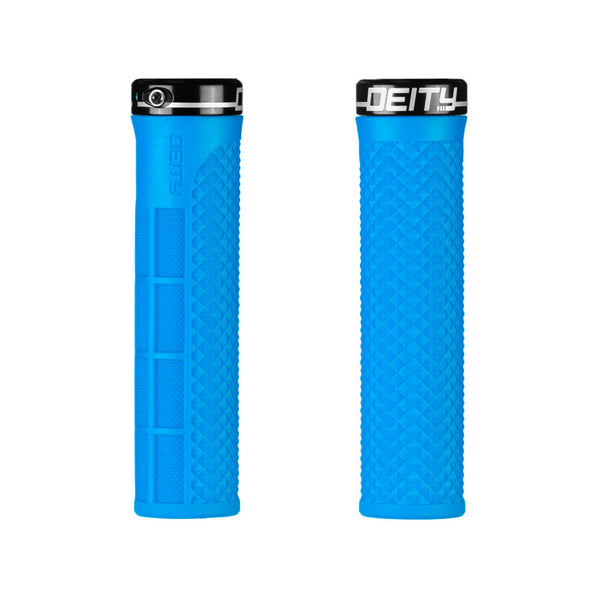 Deity Lockjaw Grips Blue with Black Clamp