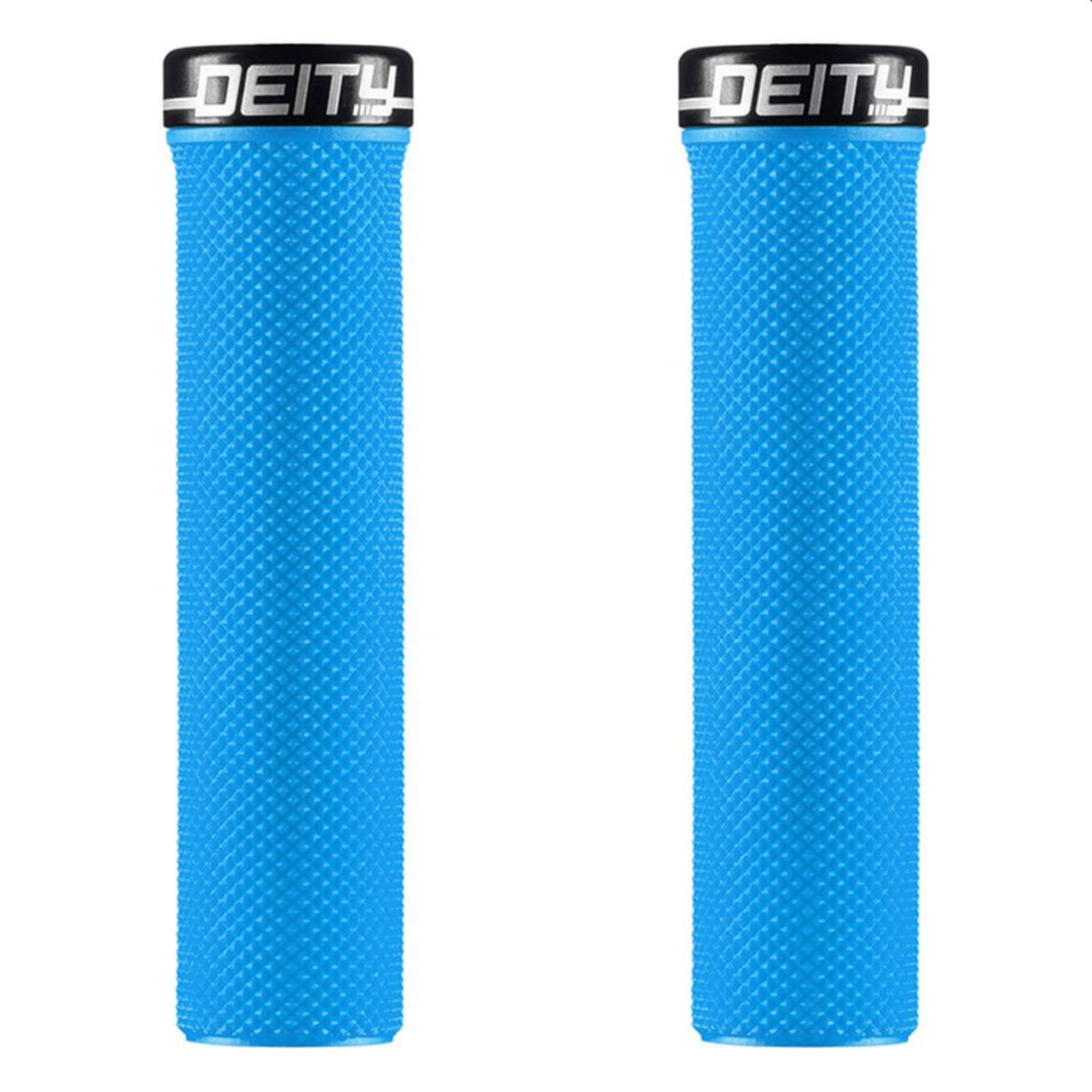 Deity Slimfit Lock-On Grips Blue with Black Clamp