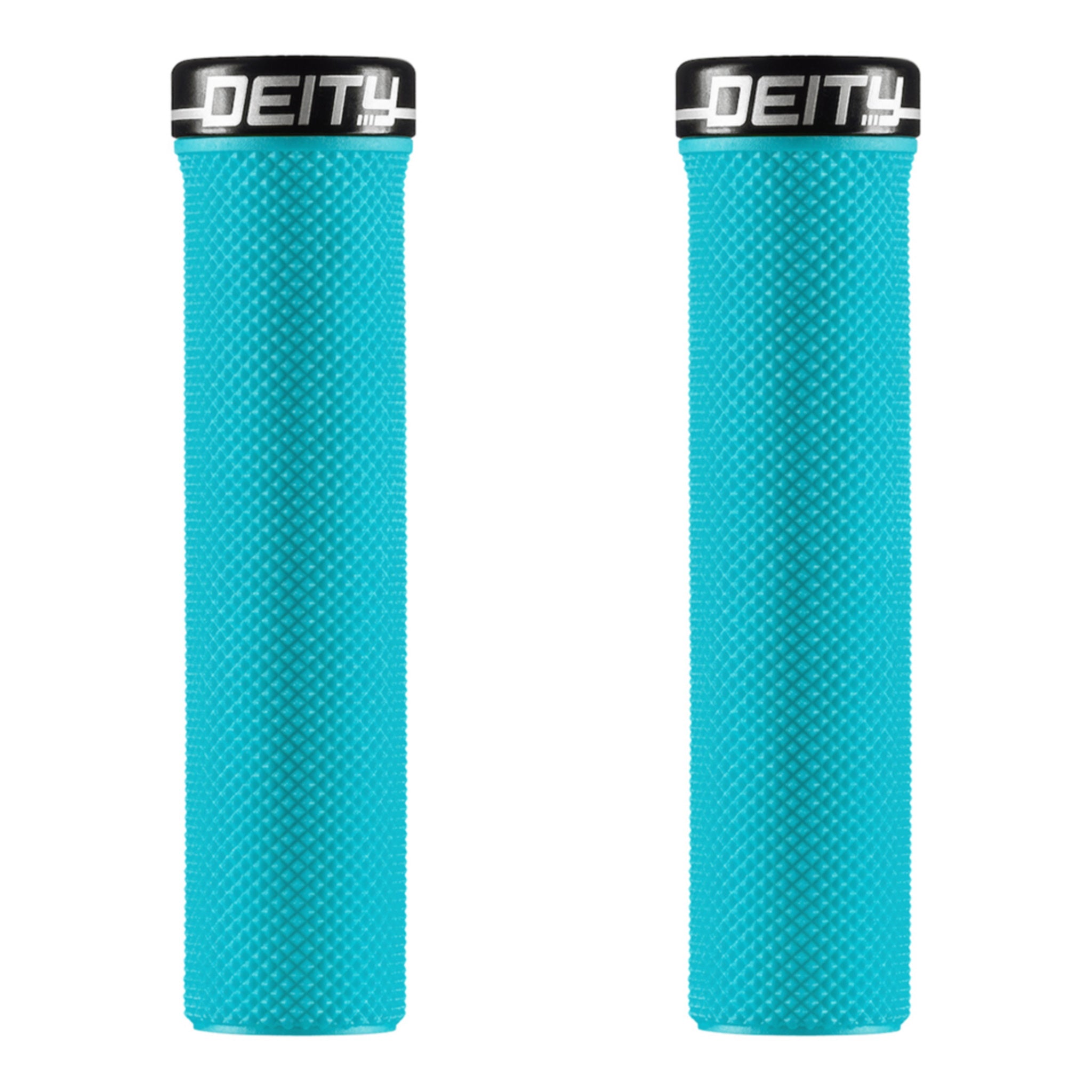 Deity Slimfit Lock-On Grips Turquoise with Black Clamp