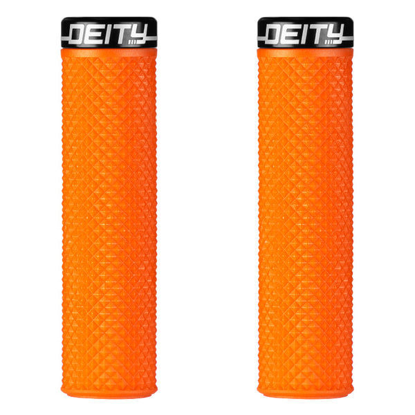 Deity Supracush Grips Orange with Black Clamp