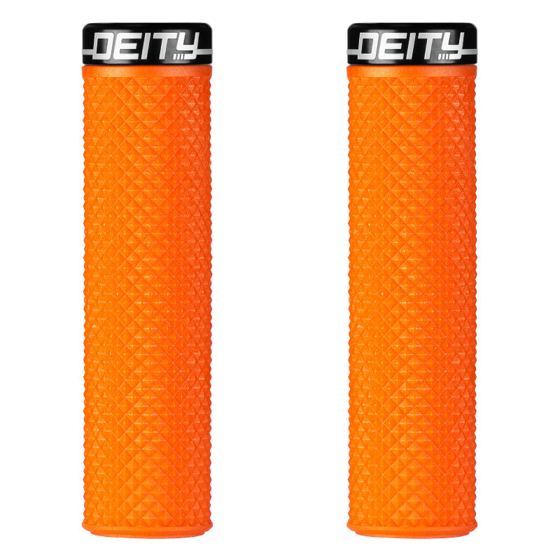 Deity Supracush Grips Orange with Black Clamp