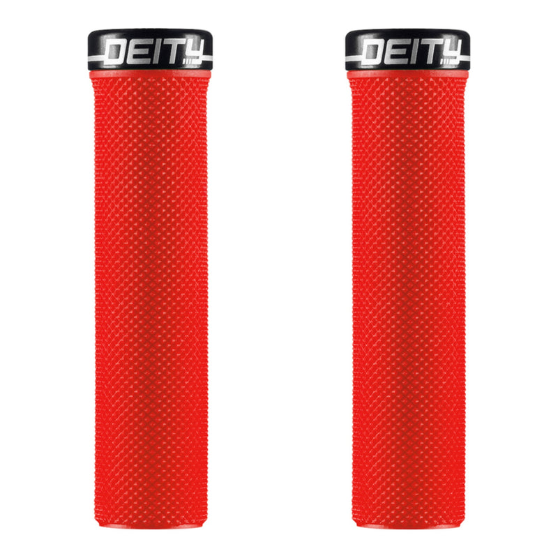 Deity Slimfit Lock-On Grips Red with Black Clamp