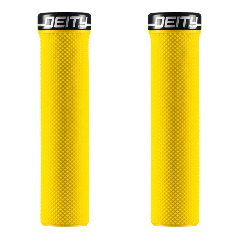 Deity Slimfit Lock-On Grips Yellow with Black Clamp
