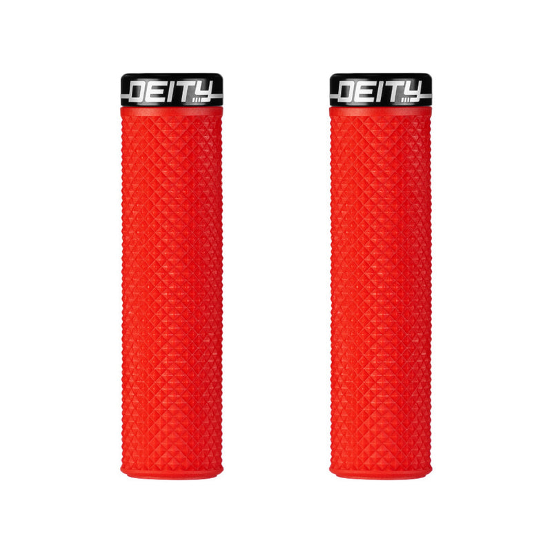 Deity Supracush Grips Red with Black Clamp