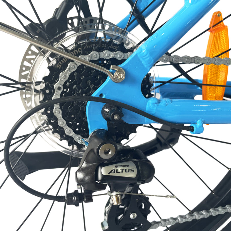 E-Trax MTS ST Electric Bike 672wh Battery Light Blue