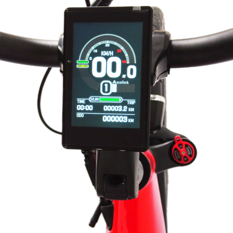 E-Trax MTS ST Electric Bike 672wh Battery Red