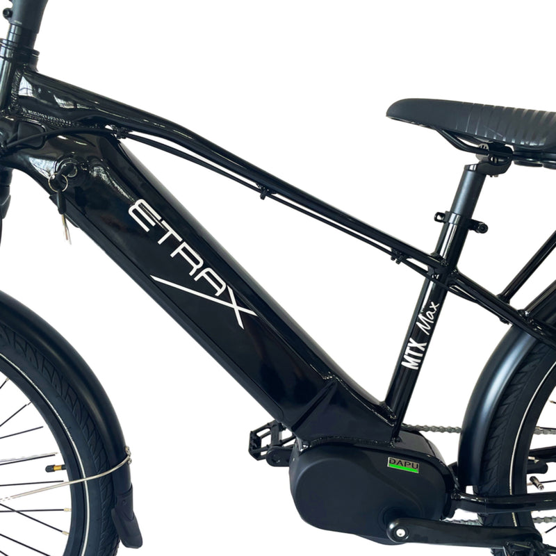 E-Trax MTX Electric Bike 672wh Battery Black