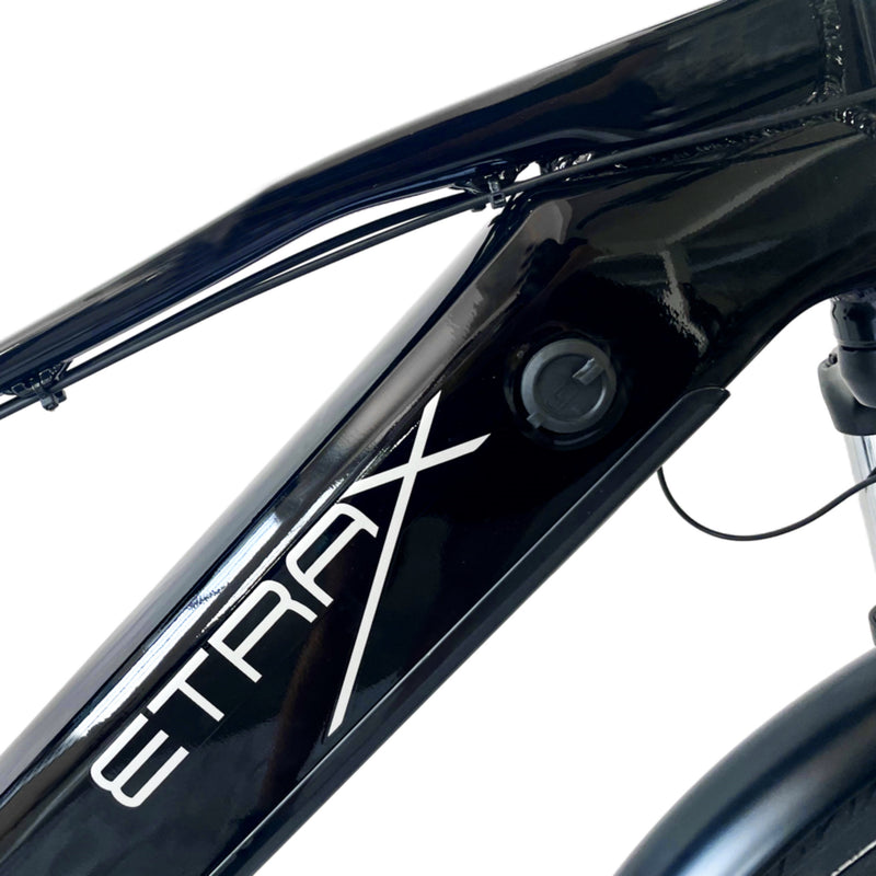 E-Trax MTX Electric Hybrid Bike 672wh Battery Black