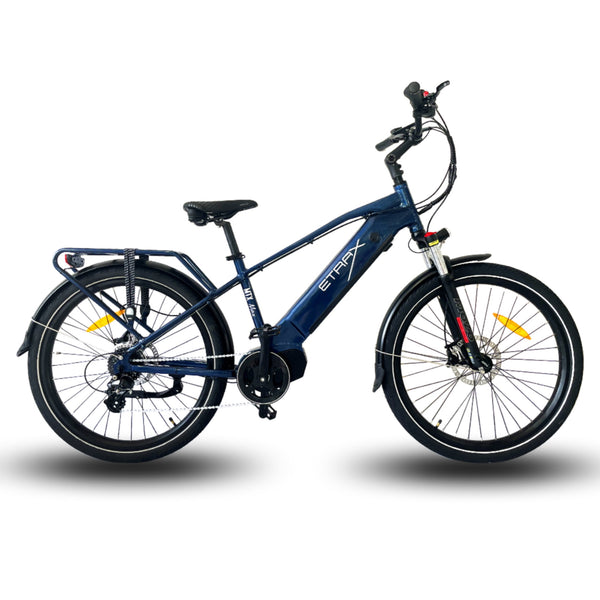 E-Trax MTX Electric Hybrid Bike 672wh Battery Dark Blue